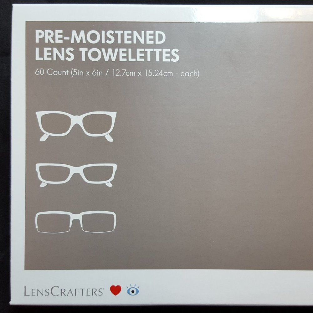 LensCrafters LENS WIPES - (6x) 60 Packs - Crafters Cleaner, camera, phone - Picture 2 of 6